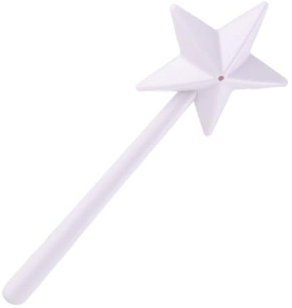 Linda varita de salero y pimentero, varita de condimento de pimienta estrella, dispensador de sal en forma de pentagrama de plástico para restaurantes temáticos (Blanc)