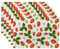 Platzsets mit roten Erdbeeren und Blättern, wasserdicht, rutschfest, waschbar, Tischset für Küche, Esszimmer, Urlaub, Party, Hochzeit, Dekoration, 30,5 x 45,7 cm, 6 Stück