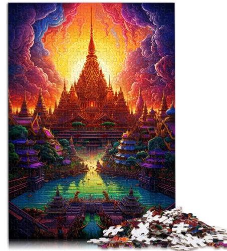 Jigsaw Puzzle for grand palace of thailand for Adults 1000 Pieces Puzzle Gifts Wooden Jigsaw Puzzle Challenging Difficult Puzzle 1000pcs（50x75cm）