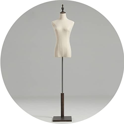Weiblicher Schaufensterpuppen-Torso, Halbkörper-Schneiderpuppe für Frauen, Halbkörper-Schneiderpuppe ohne Kopf zum Ausstellen von Kleidung, 155-180 cm höhenverstellbar, 6 Modelle (E) ( )