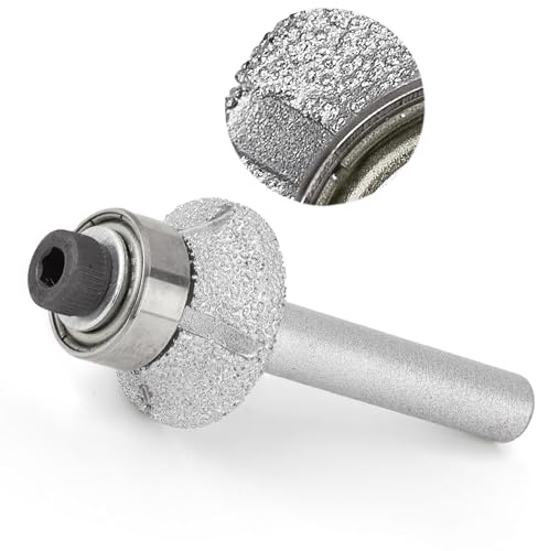 ILOVETOOL Radius Head 3mm Router bits 1/4 Shank Diamond BRAZED Profile Wheel Router Bit Bullnose