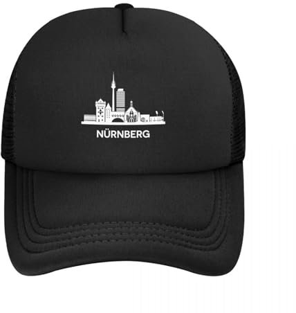 ZTQTQZZ Atmungsaktiv Mesh Baseballmütze Sporthut Nürnberg weißes Baseball Cap Schaumstoff Partymütze Bommelmütze Damen Golfbekleidung Herren