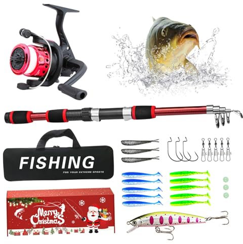 Peosaard Fischerei Adventskalender 2024, 1 Set Fishing Tackle Advent Calender, Fischereikalender Adventskalender 2024, Weihnachts -Countdown -Kalender für Fisher