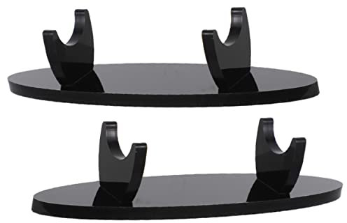 HOODANCOS 2pcs Black Acrylic Pen Stand and Makeup Brush Holder, Multifunctional Eyebrow Pencil Organizer Rack for Home, Office, and School Display