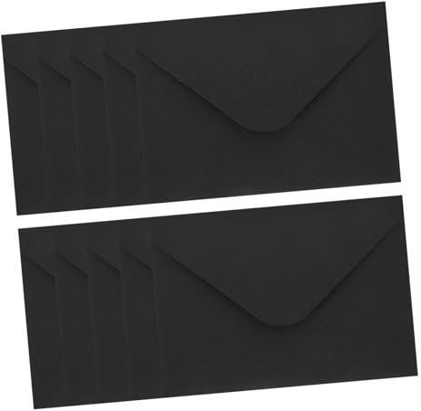 STOBOK 10 Stück M5/a8 Umschlag Notebook Blankofächer Schwarze Bargeldaufbewahrungsumschläge für Budgetblätter