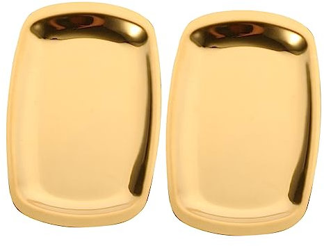 IMIKEYA 2 Pz Padella Per Barbecue in Acciaio Inossidabile Grande Piatto Da Portata Teglie Da Forno Vassoio Per Gioielli Vassoi Piatti Da Forno Portasciugamani D'oro Golden