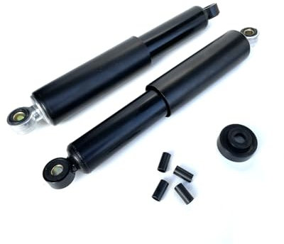 Stoßdämpfer Satz Schwarz 310mm passend für Simson KR51/1, KR51/2, KR51 SR4-2, Schwalbe, Star – Flexibel mit Reduzierhülsen 8/10mm