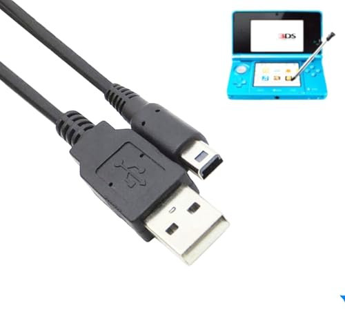 JZK Cavo di ricarica compatibile con Nintendo 3DS, 1,2 m, USB di ricambio dati/cavo di ricarica per Nintendo 3DS, DS, DSi, 3DS XL, 2DS, New 3DS, New 3DS XL, New 2DS XL