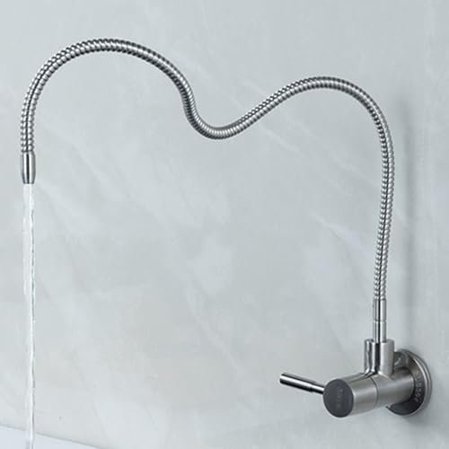 XSDSM Wasserfilterhahn Wandmontage Osmoseanlage Trinkwasser Osmose Wasserhahn Küchenarmatur Aus Edelstahl, 1/2,Chrom,60CM