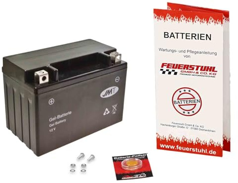 Batterie passend für Honda VFR 800, 2002-2013 (RC46), wartungsfrei | Gel, einbaufertig, startklar, auslaufsicher, von JMT, inkl. 7,50€ Batteriepfand