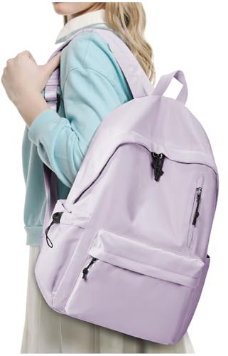 winspansy Zaino Scuola Ragazze Ragazzi Adolescenti Zaino Casual Donna Borsa Scuola Estetica Zaino Laptop Impermeabile per Scuola Zaini Uomo Daypack Casual -Viola