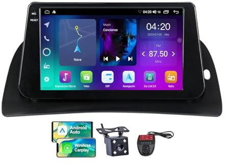 Générique Autoradio Android 13 9 avec Lecteur DVD pour Renault Kangoo 2008-2015, écran Tactile, Android Auto, FM/AM/RDS/Dab+, DSP, Wi-FI, Commandes au Volant