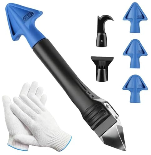 3 in 1 Caulking Tool, Multi-Function Sealant Remover with Blue Handle