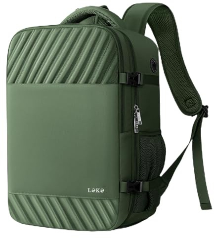 Lekespring Zaino Ryanair 40x20x25, Borsa Cabina Bagaglio a Mano 20L, Verde