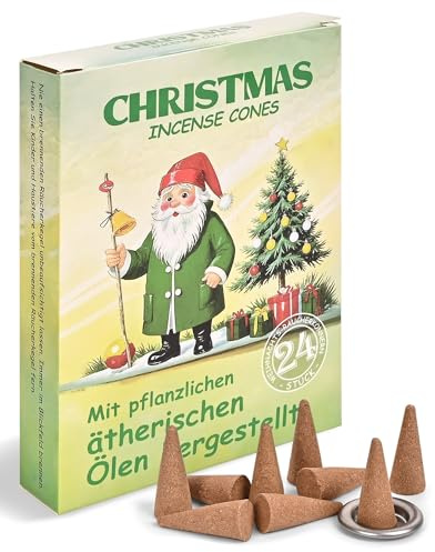Räucherkerzen - Weihnachten Räucherkegel - Duft für Entspannung und Meditation, Haus und Haus Dekoration - 24 Stück