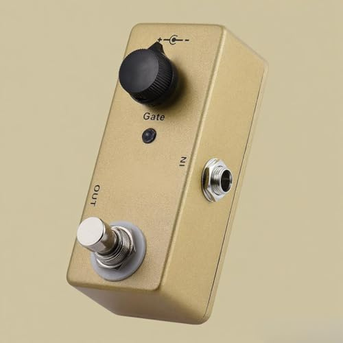 MP-40 Noise Gate Reduction Suppressor Single Guitar Effect Pedal True Bypass with Knob for Volume Threshold Reduces up to 26 dB LED Indicator 1 4 Monaural Input Output Jacks 9V Adapter Powered