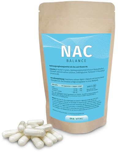 NAC Balance Premium - 60 Kapseln – 1500 mg N-Acetyl-L-Cystein mit Zink & Vitamin B6 – Vegan, Laborgetestet, Glutenfrei & Laktosefrei.