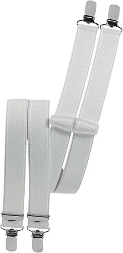Harrys-Collection Kinder Hosenträger 4 Clips in vielen Farben, Farben:weiss