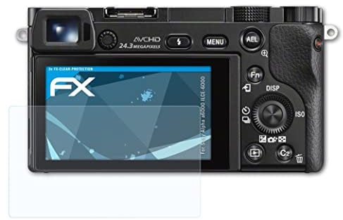 atFoliX Schutzfolie kompatibel mit Sony Alpha a6000 ILCE-6000 Folie, ultraklare FX Displayschutzfolie (3X)