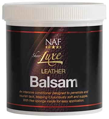 NAF Sheer Luxe Lederbalsam 400 g – Hochwertige Lederpflege für Sättel & Zaumzeug – nährt, schützt und pflegt – mit Bienenwachs und Lanolin