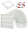SPARES2GO Kit Universal de Ventilación de Pared Exterior para Secadoras (Blanco, 4 / 102 mm)