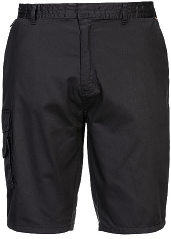 Portwest S790 Men's High Performance Comfort Combat Cargo Work Shorts | Blue, Regular Fit, Polyester Blend, Machine Washable, Utility Pockets, UV Protection, Six Pockets, Breathable