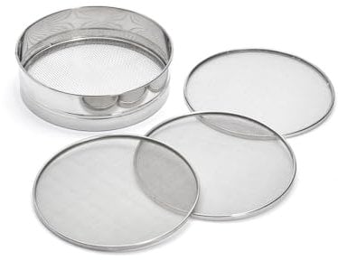 De Buyer acciaio inox Setaccio a rete con reti intercambiabili, diametro cm 20, 4605.21, Ø 20 cm-altezza 6 cm