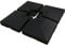 Habitat et Jardin 4 Dalles à Lester pour Gros Parasol déporté - 4 x 3-104 KG - Noir