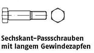 Sechskant-Paßschrauben DIN 609 10.9 M 20 x 70 VE=S 10 Stück