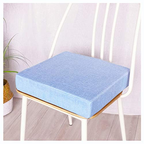 YOUCAI Einfarbig Sitzkissen Weiches Stuhlkissen Innen-Außengarten Patio Home Küche Büro Sofa Sitzkissen Gesäß Kissen,Blau,40x40x8cm