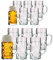 Stölzle Oberglas ISAR Maßkrug 0,5l + 1,0l Original Biermaßkrug für das Volksfest I Traditionelles Bierglas I spülmaschinenfest I hochwertige Qualität (12er Set)