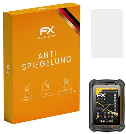 atFoliX Panzerfolie kompatibel mit RugGear RG930i Schutzfolie, entspiegelnde und stoßdämpfende FX Folie (2X)