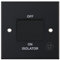 Selectric 5M Matt Black 1 Gang 10A 3 Pole Fan Isolator Switch with Black Insert