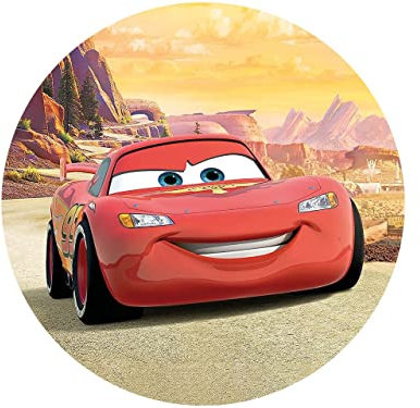 Tortenaufleger Cars Lightning Mc Queen, rund 20cm Fondantpapier PREMIUM