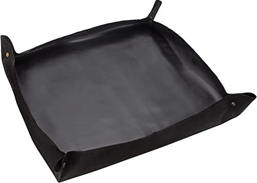 STORMSHOPPING 100 x 100 cm Plant Repotting Mat,Tidy Square Portable Indoor Potting Tray Foldable Plant Transplanting Tarp Waterproof Potting Tarp (Black)