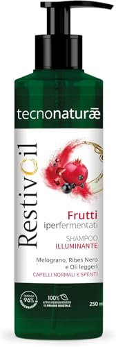 Restivoil Tecnonaturae Aufhellungs-Shampoo für normales Haar, überfermentierte Früchte, leichte Öle, biologisch abbaubar, 250 ml