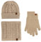 Mutze Schal Set Damen Grau - Wintermütze Sets, Strickmütze Mit Bommel, Warme Schlauchschal, Loop Schal Fleece Beanie Pompon Strickset Dick