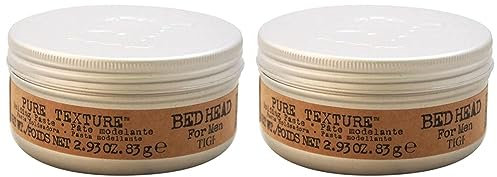 BED HEAD by TIGI Pure Texture Hair Paste - Professional Firm Hold Hair Styling - Perfect For Short to Medium Length Hair - 83g (Pack of 2), Silver, 83 g (Pack of 2)