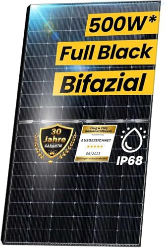 EPP.Solar® 2x 500 Watt Bifazial Modul Black/Silber Rahmen