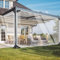 Jianyana Plane transparent mit ösen, 420g/m² PVC abdeckplane wasserdicht wetterschutzplane transparent planen nach maß mit 10m Befestigungsseil（3×5m）
