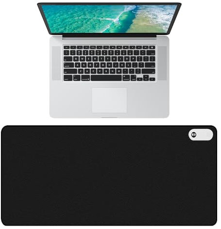 LUFEIS sous Main Chauffant, 80x33CM Tapis de Souris avec Fonction Chauffante, Tapis de Bureau Chauffants, Température en Trois étapes 3 Heures Arrêt Automatique pour Bureau à la Maison Hiver