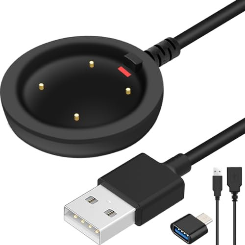 Xiatiaosann Ladegerät für Pola Vantage M/Vantage M2 / Vantage V/Vantage V2 / Ignite/Ignite 2/Grit X/Grit X Pro, USB Ladekabel Kable, Smartwatch Ersatz-Adapter, 100cm
