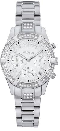 Breil Uhr Damen C'est CHIC Ziffernblatt Silber Bewegung Chrono Quartz e Bracelet Stahl Silber EW0665