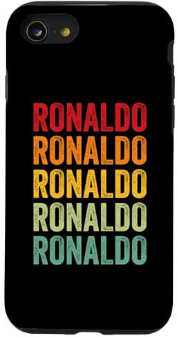 Hülle für iPhone SE (2020) / 7 / 8 Ronaldo Regenbogen-Wiederholung von Ronaldo Namenstext