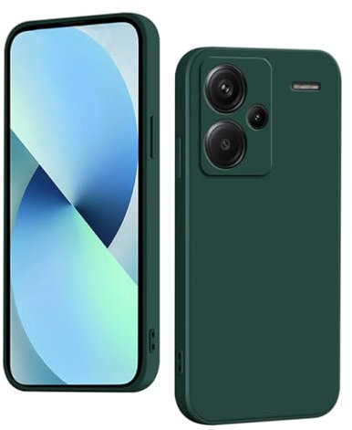 YUXING Silicone Cover per Xiaomi Redmi Note 13 Pro Plus 5G (13 Pro+ 5G) - Moda Modello Carino Custodia Design Sottile Slim Cover Antiurto, Antiscivolo Elegante, Protezione Totale (Verde)