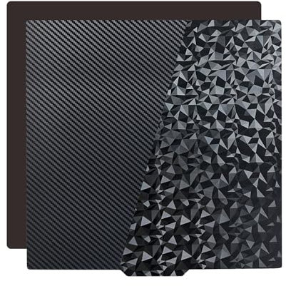 IdeaFormer Smooth PEO+PET Druckplatte mit Magnetisches Druckbett 370x377mm, Federstahl PEO PET Spring Steel Platte für Creality Ender 5 Plus 3D Drucker Plattformen