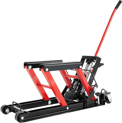 SUPAIDM Hydraulische Motorradhebebühne Motorrad-Montageständer ATV Quad Hebebühne 680kg, höhenverstellbarer Motorrad-Montageständer Hebemaschine Klappbare Hebebühne