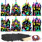 MONCAP 24 Stück Halloween Kratzbilder Kinder Spukhaus Bastelset Halloween Geisterhaus Kreativsets Halloween Kratzpapier Scratch Art für Mädchen Junge Halloween Party Geschenk