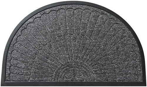 YTYHFEM Zerbino a mezzaluna in gomma antiscivolo resistente alle intemperie da pioggia e neve Tappetino per corridoio balcone patio veranda porte 60 cm x 90 cm Alien-default