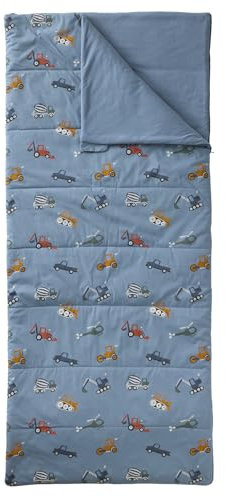 VERTBAUDET Schlafsack, bedruckt mit recycelter Baumwolle, blau, bedruckt, TU